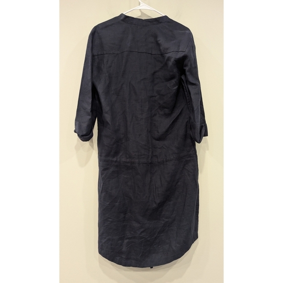 Standard James Perse Navy 100% Linen Shirt Dress Size XL - Picture 4 of 9